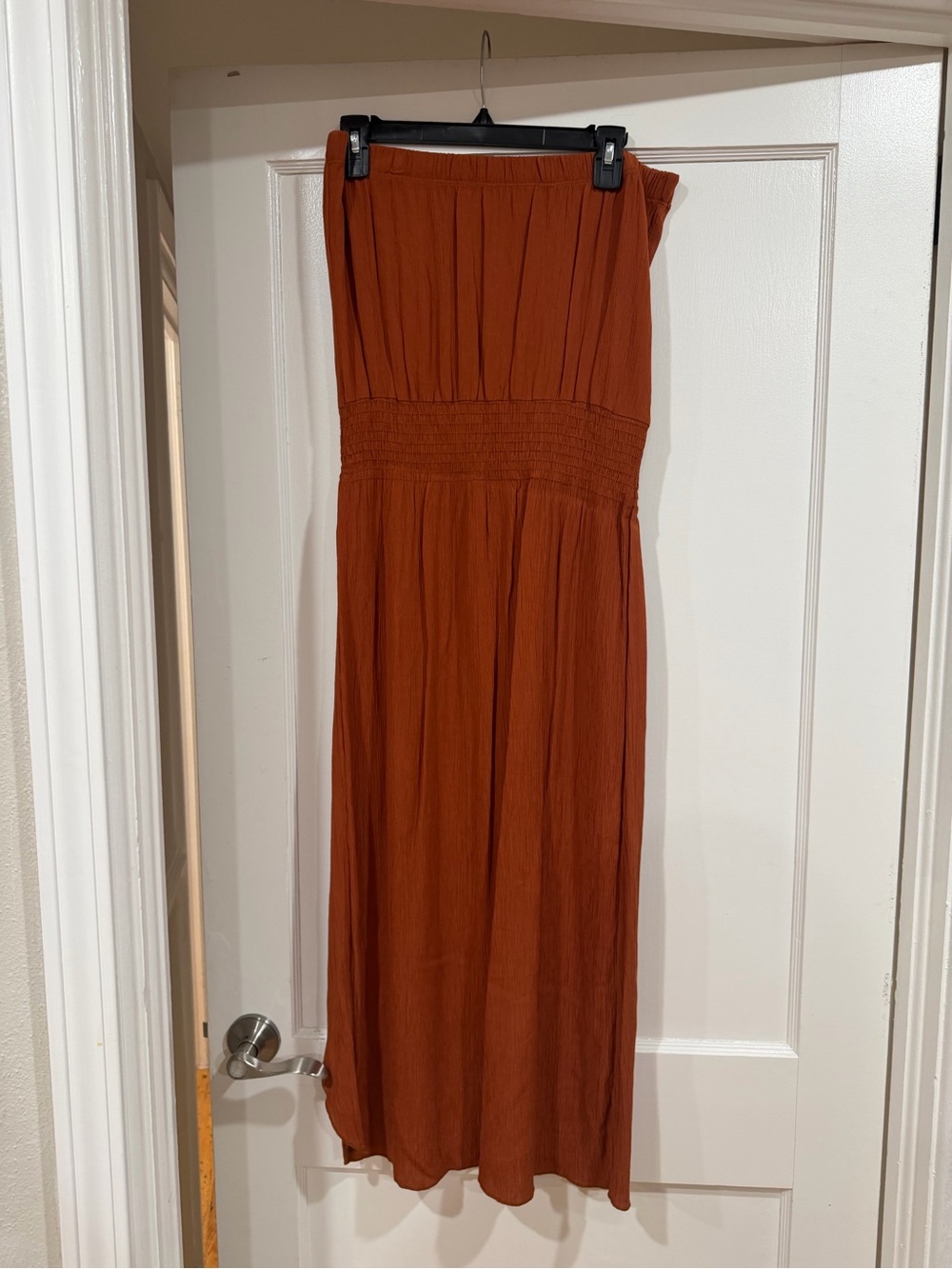 BECCA Strapless Maxi Coverup in Rust Orange - Picture 7 of 7